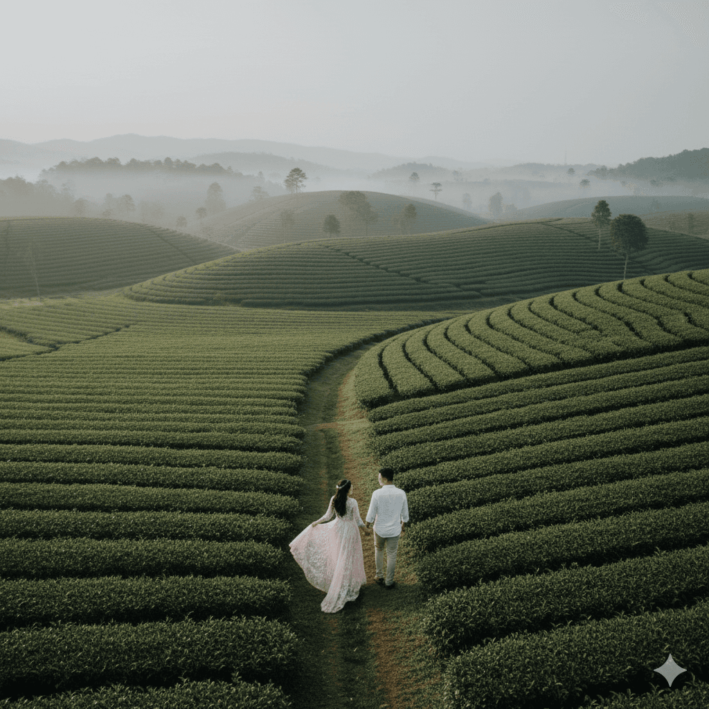 Prewedding — Bandung Nature — Romantic portraits amidst the mist and pine forests of Lembang’s highlands.